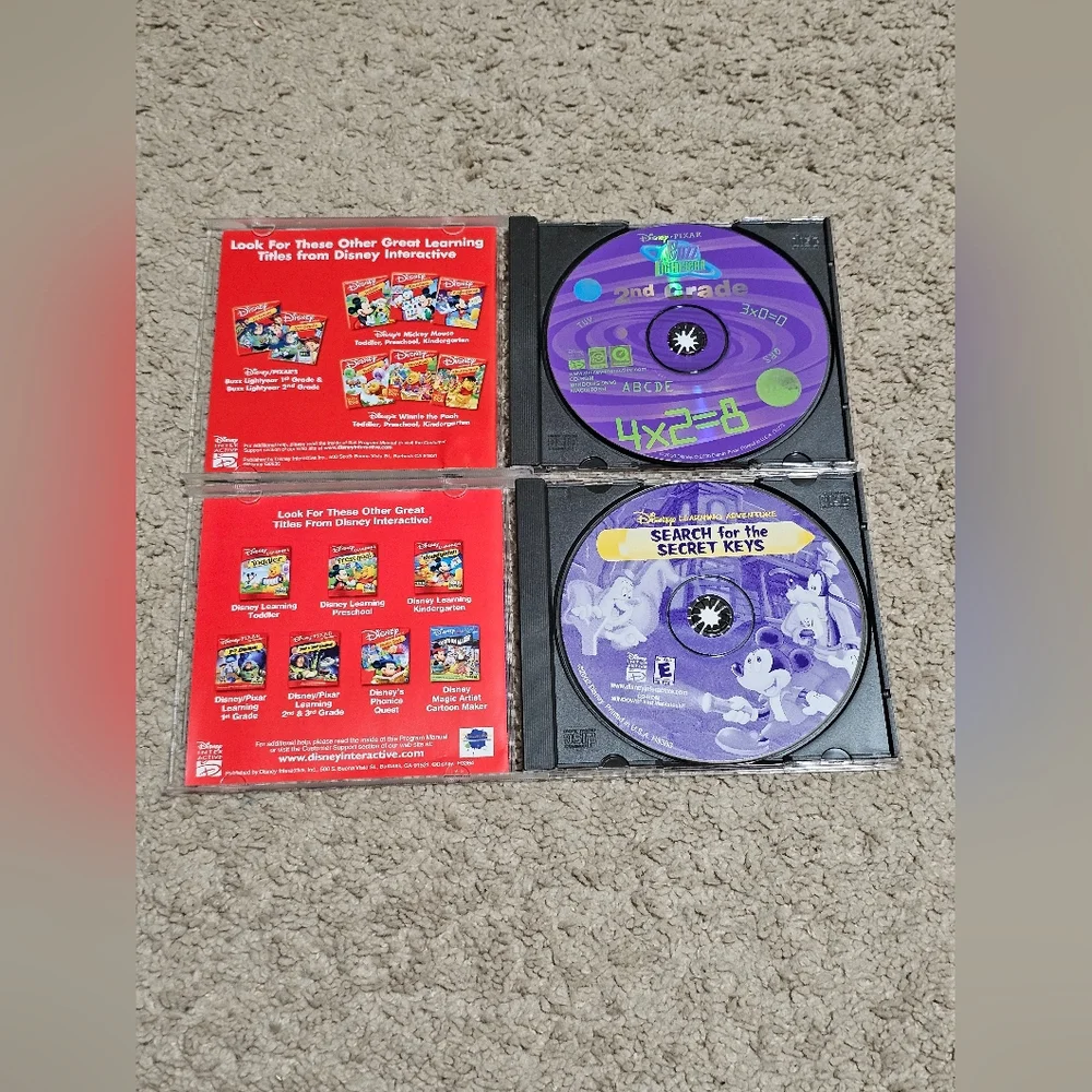 Disney Learning Adventure Search for the Secret Keys & 2nd Grade Learn PC CD-ROM